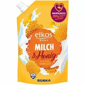 Elkos Mléko a med - tekuté mýdlo náhradní náplň 750 ml